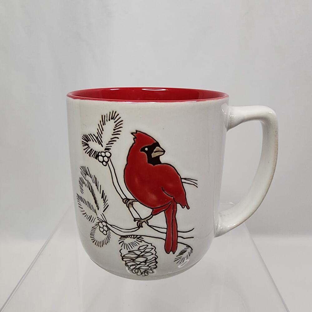2017 Spectrum Designz Red Cardinal Coffee/Tea Mug 12oz White & Red